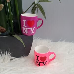 Torkia Authentic "I Love NY" Bone China Mini Mug Set